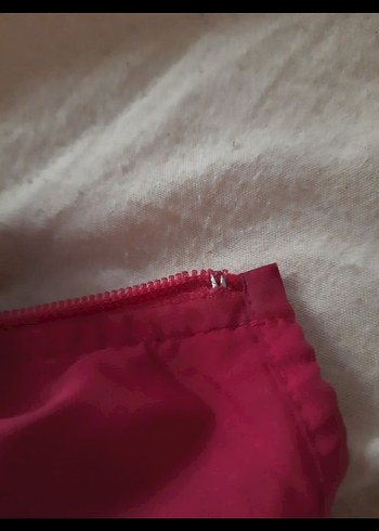 Pembe V Yakalı Uzun Kadın hasema - Görsel 6