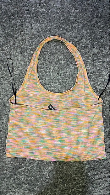 H&M h&m halter yaka crop renkli