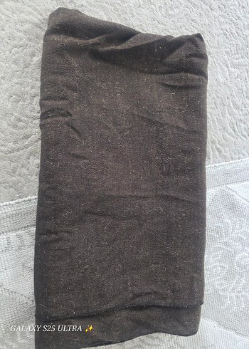 koyu kahve şal - Görsel 2