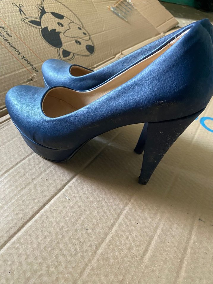 Kadın Mavi Platform Topuklu Stiletto - Görsel 3