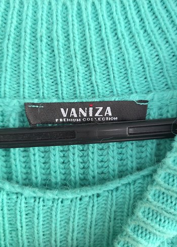 Turkuaz Uzun Kollu Boğazlı Kadın Triko - Görsel 3