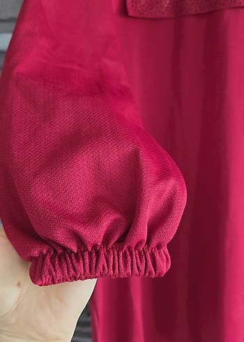 Bordo Uzun Kollu Tunik - Görsel 2