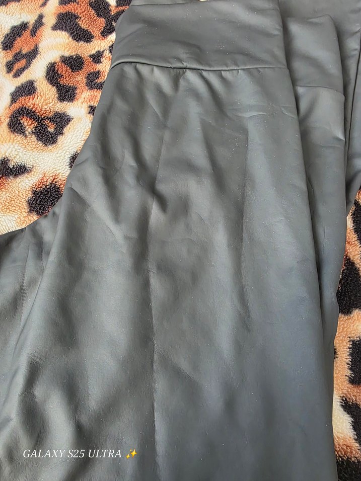 deri görünümlü tayt - Görsel 2