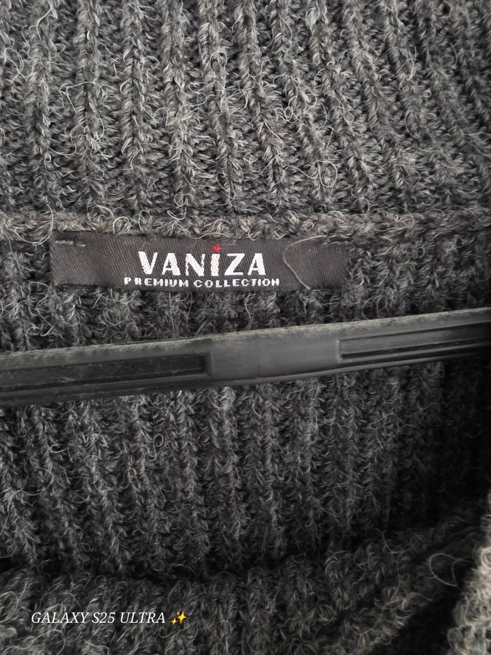 Gri Triko Boğazlı Kadın Kazak - Görsel 4