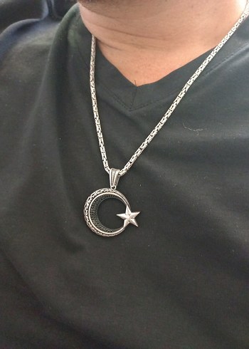  Beden erkek gümüş kolye