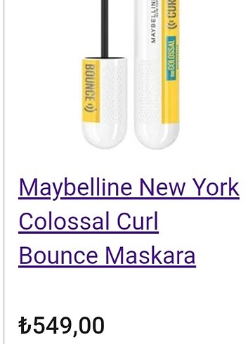  Beden Maybelline New York Maybelline The Colossal Curl Bounce Fiber F