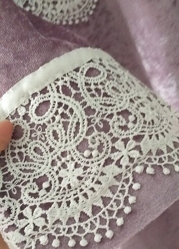 Kadife dantel dataylı sabahlık  - Görsel 7