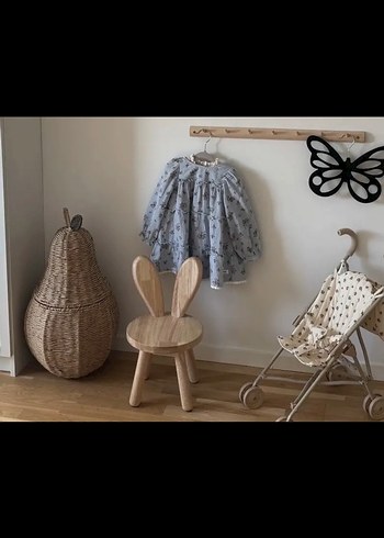 Ikea Tavşan Kulaklı Ahşap Çocuk Sandalyesi