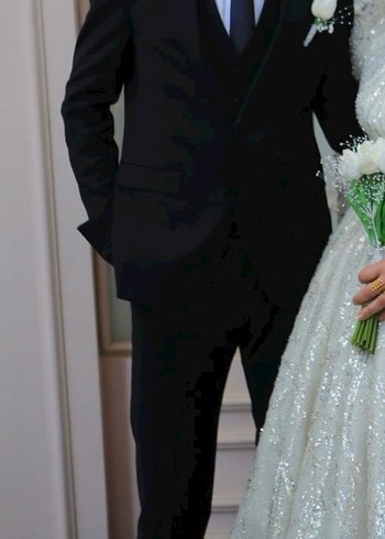 Karaca Gri Düğmeli Notch Yaka Erkek Takım Elbise