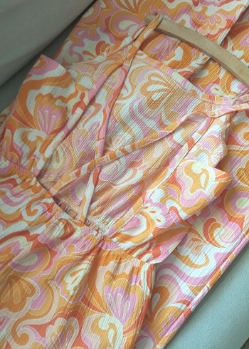 Pembe Pastel Desenli Bohem Uzun Tulum - Görsel 8