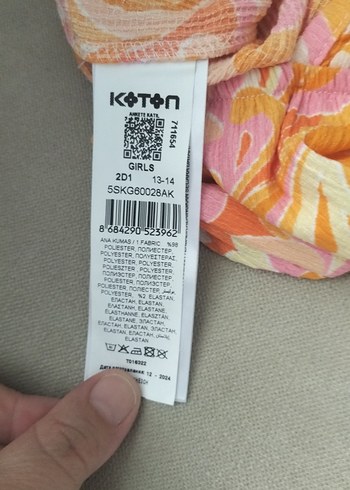 Pembe Pastel Desenli Bohem Uzun Tulum - Görsel 5