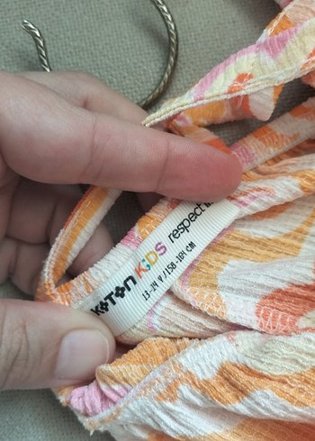 Pembe Pastel Desenli Bohem Uzun Tulum - Görsel 9