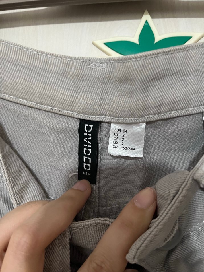 Gri Bol Kesim  Kadın Kot Pantolon - Görsel 2