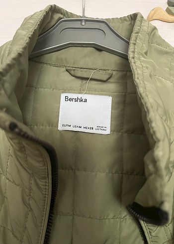 Yeşil Fermuarlı Kısa bershka mont - Görsel 3