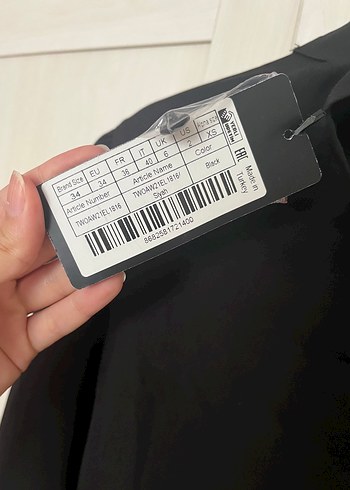 Uzun Kollu A Kesim Siyah Mini Elbise - Görsel 4