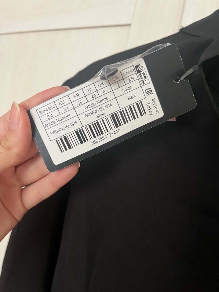 Uzun Kollu A Kesim Siyah Mini Elbise - Görsel 4