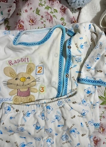 Bebek hastane çıkışı pijama takımı - Görsel 3