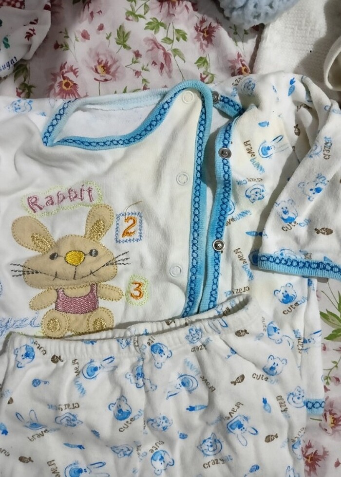 Bebek hastane çıkışı pijama takımı - Görsel 3