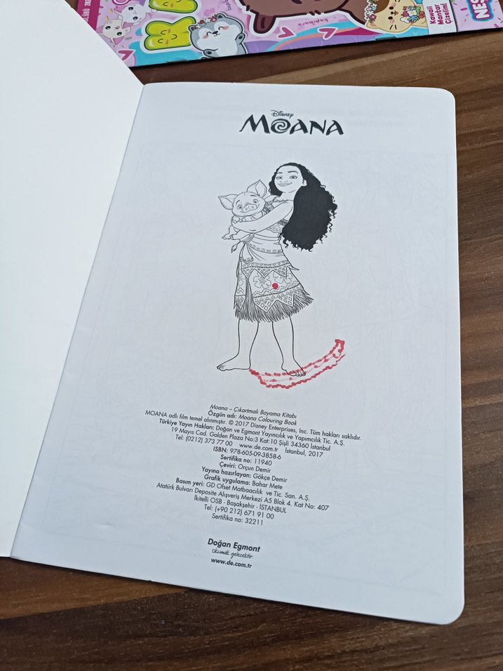 Moana çıkartmalı boyama kitabı - Görsel 3