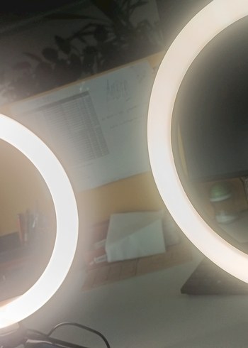 USB Kablolu Beyaz Işıklı Tripodlu Selfie Halkası - Görsel 5