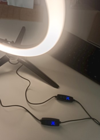 USB Kablolu Beyaz Işıklı Tripodlu Selfie Halkası - Görsel 8