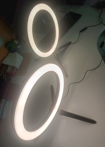 USB Kablolu Beyaz Işıklı Tripodlu Selfie Halkası - Görsel 7