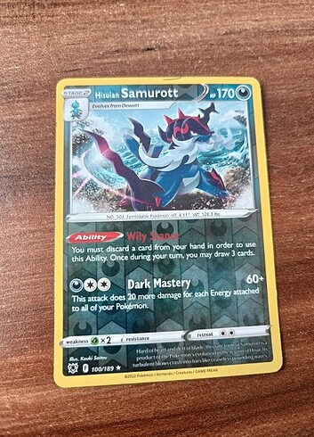 Pokemon Stage 2 Hisuian SAMUROTT - Görsel 3