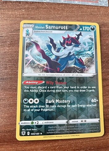 Pokemon Stage 2 Hisuian SAMUROTT - Görsel 4