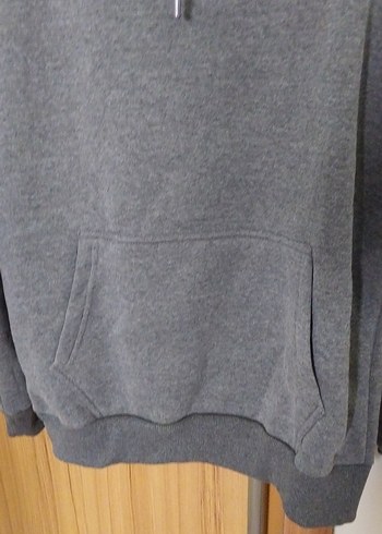 m Beden Gri Erkek kapşonlu Sweatshirt