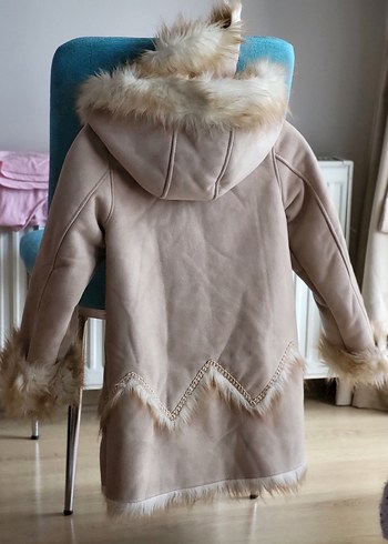 Süet Kürklü Bohem çocuk Kaban - Görsel 6