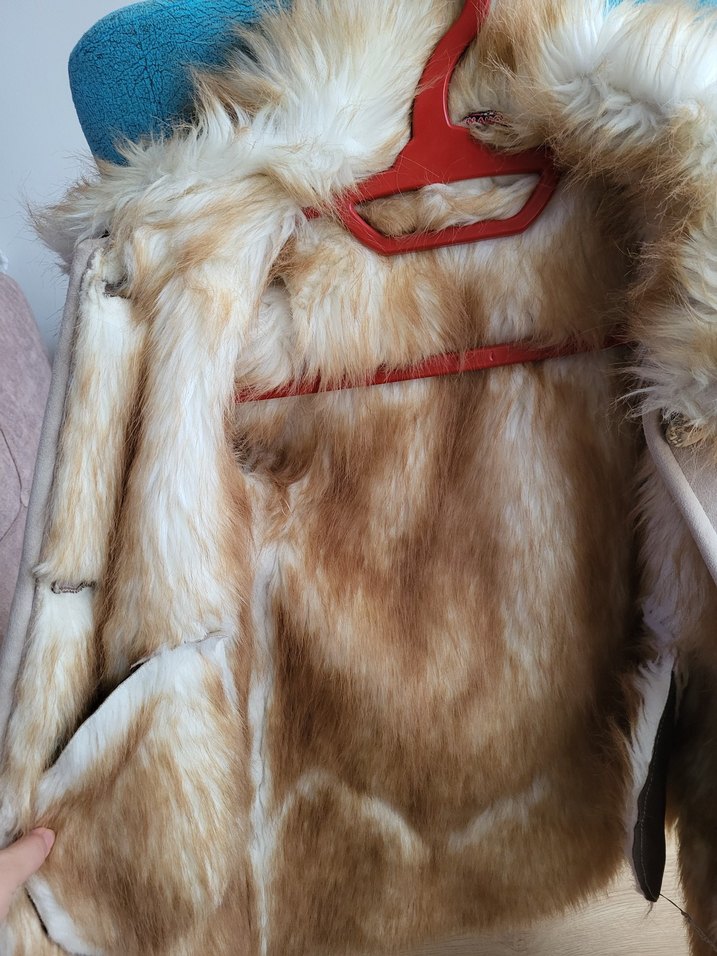 Süet Kürklü Bohem çocuk Kaban - Görsel 4