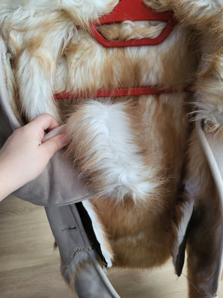 Süet Kürklü Bohem çocuk Kaban - Görsel 5