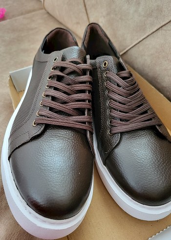 Kahverengi Erkek Deri Bağcıklı Günlük Ayakkabı - Görsel 3