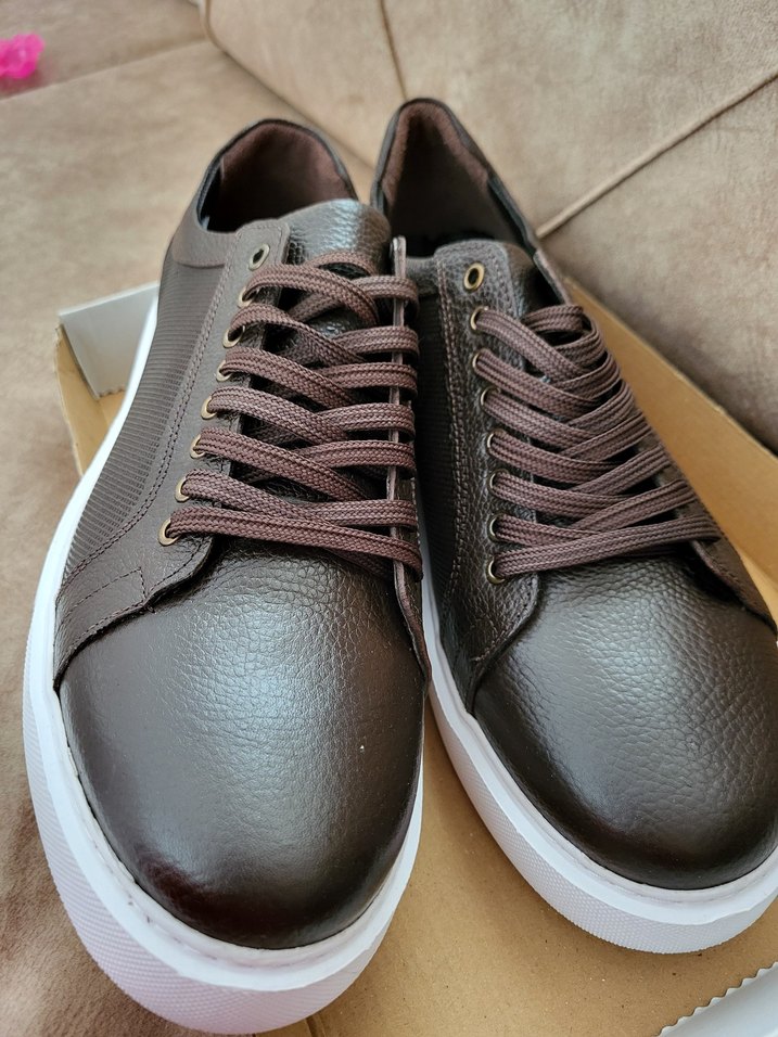 Kahverengi Erkek Deri Bağcıklı Günlük Ayakkabı - Görsel 3