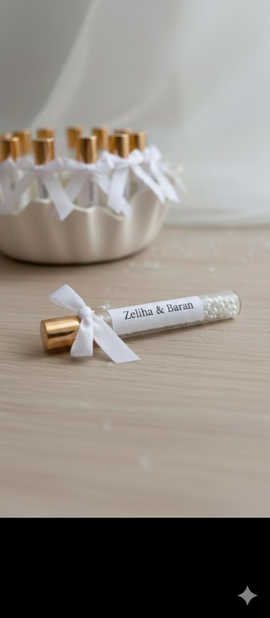 Renkli Şekerli Mini Cam Tüp Hediyelik - Görsel 5