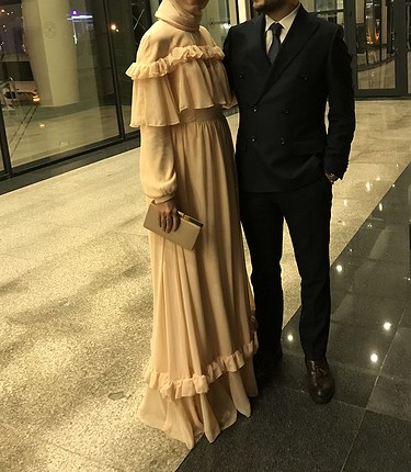 36 Beden ten rengi Renk Dresslove Pudra pembesi elbise