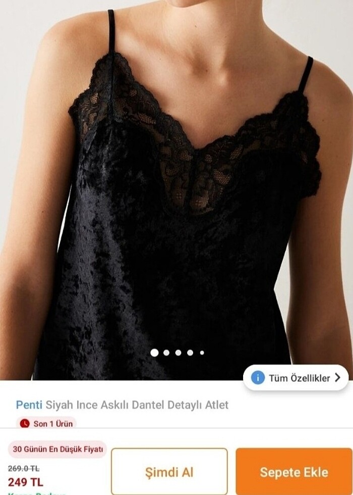 2 adet PENTİ DANTELLİ  ATLET - Görsel 2