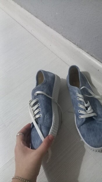 Diğer Bebe mavisi kot gibi duran ayakkabı sneaker