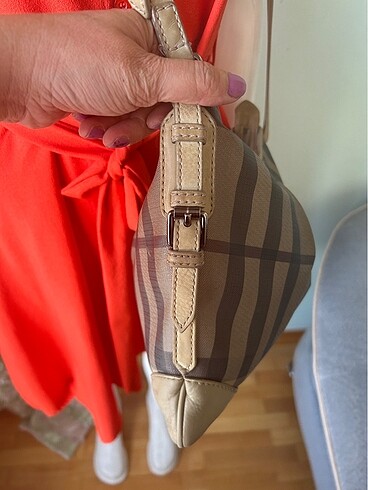 Beden camel Renk Burberry Leather Novacheck Crossbody