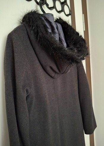 Gri Uzun Kürklü Kaban - Görsel 6