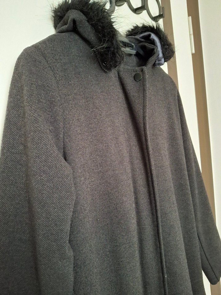 Gri Uzun Kürklü Kaban - Görsel 2