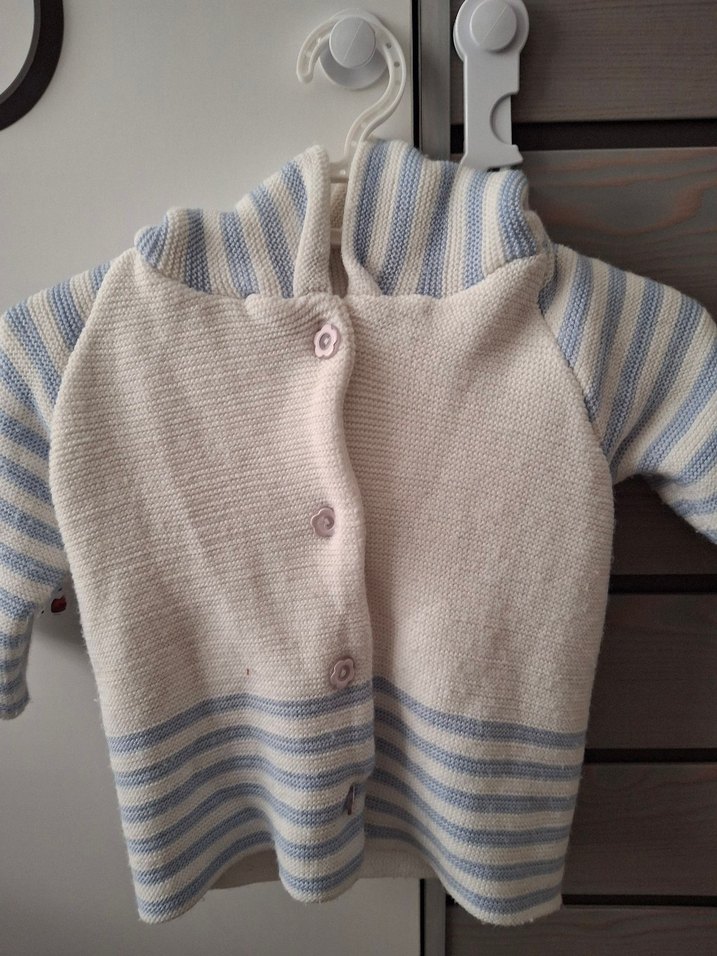 Kapüşonlu Düğmeli Erkek Çocuk Hırka - Görsel 5