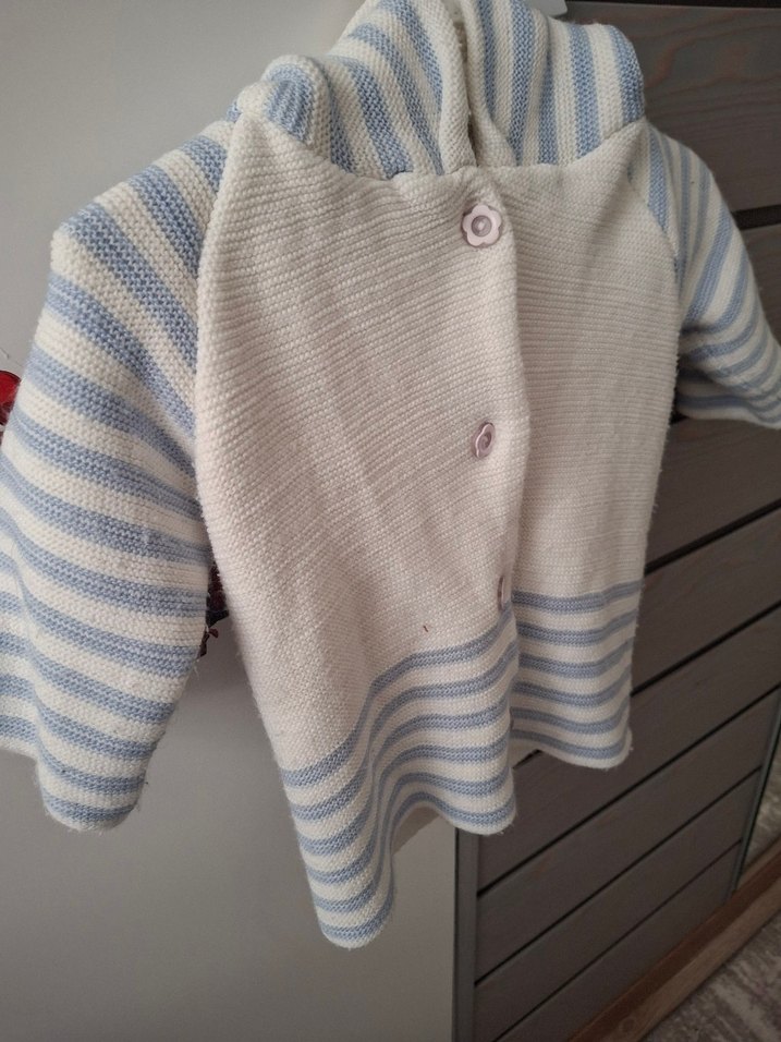 Kapüşonlu Düğmeli Erkek Çocuk Hırka - Görsel 4