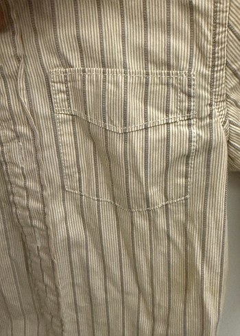 Kız Çocuk Keten Bej Gömlek - Görsel 5