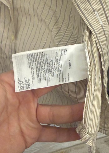 Kız Çocuk Keten Bej Gömlek - Görsel 3