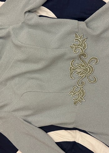 Açık mavi şık abiye - Görsel 6