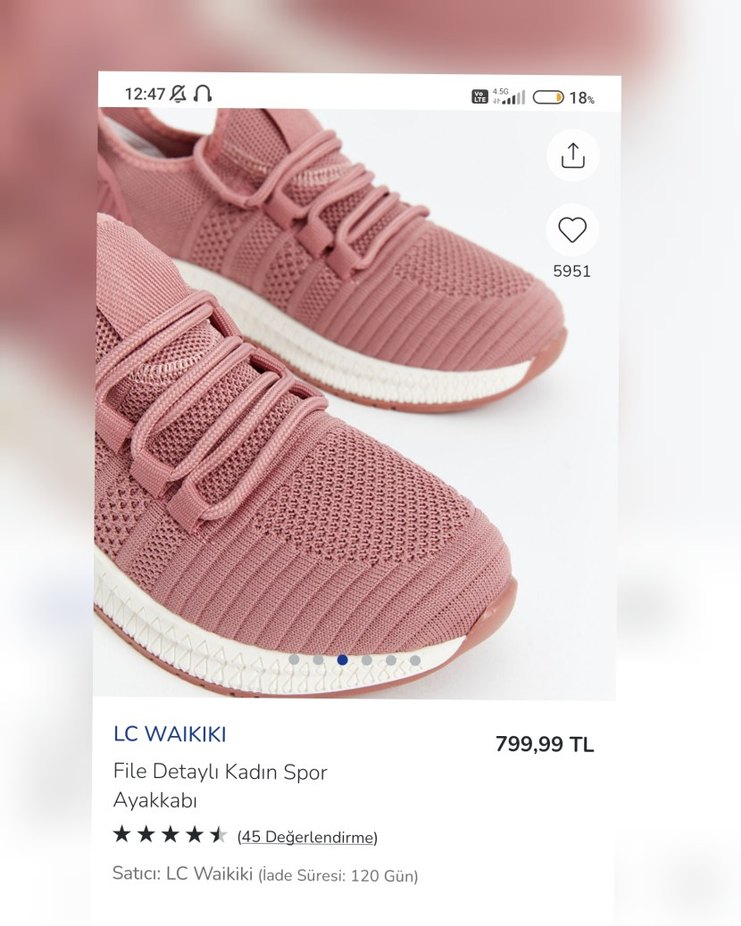 LC Waikiki File Detaylı Kadın Spor Ayakkabı - Görsel 2