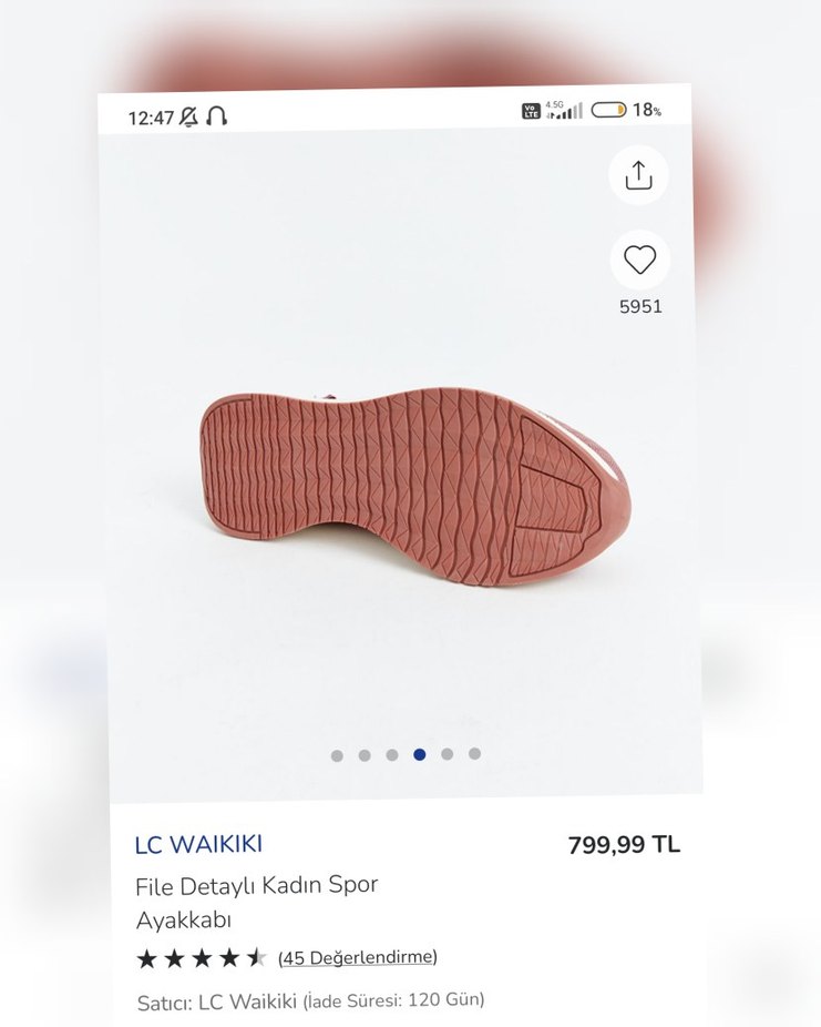 LC Waikiki File Detaylı Kadın Spor Ayakkabı - Görsel 4