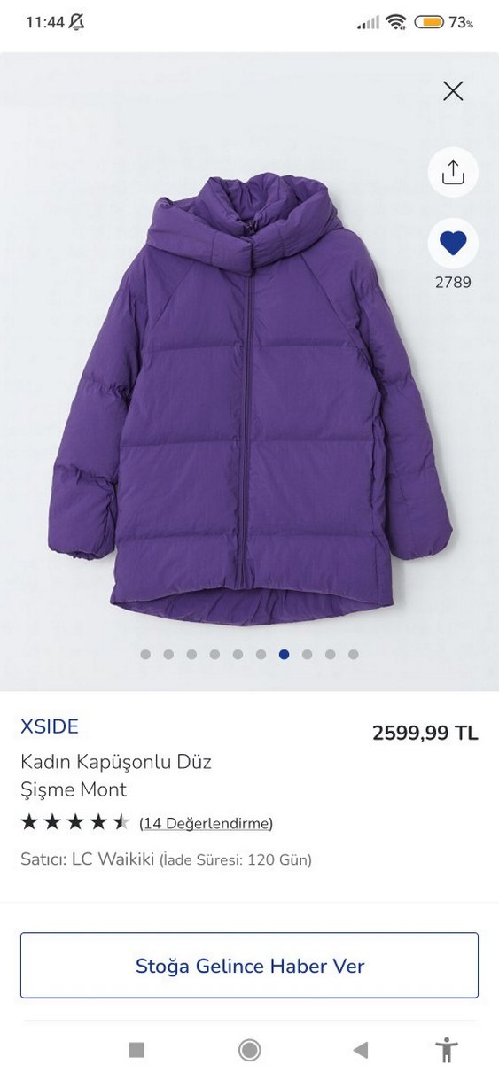 XSIDE Kadın Kapüşonlu Şişme Mont - Görsel 4