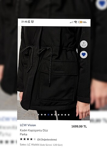 LCW Vision Kadın Kapüşonlu Parka - Görsel 3